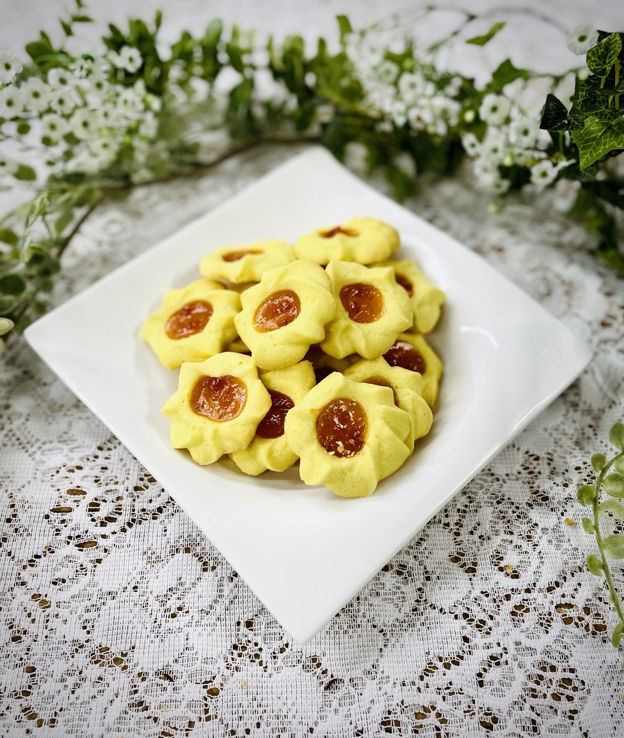 Thumb Print Apricot Butter Cookies