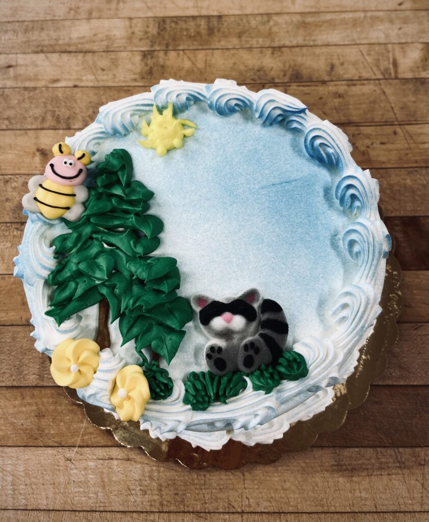 Cake with tree design