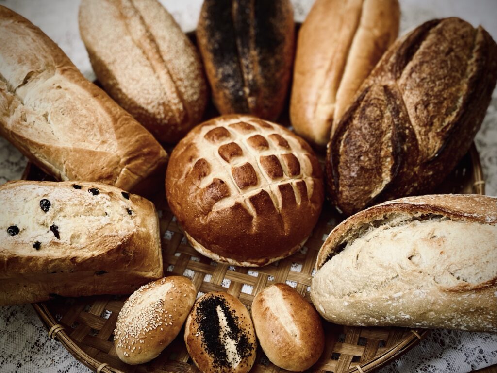 Different varieties breads