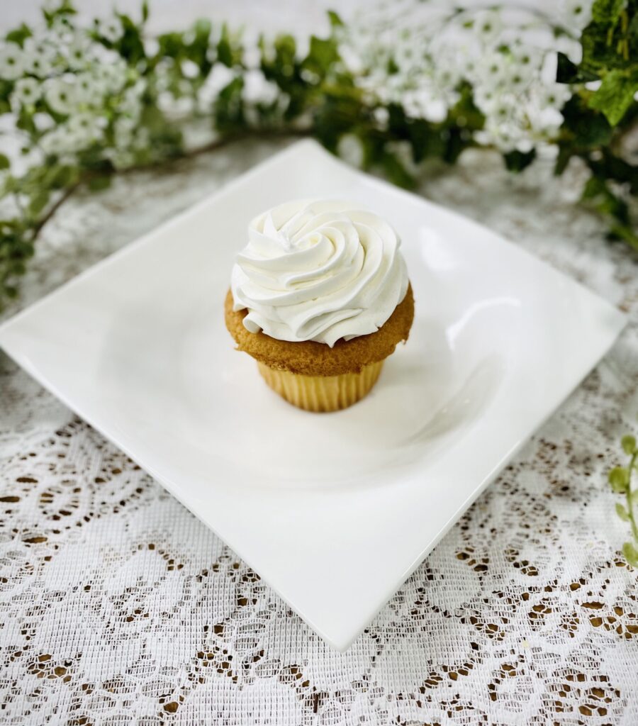 Yellow Cupcake with White Buttercream Icing